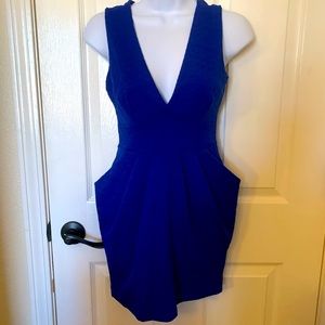 New Agaci Blue Bodycon Dress with pockets